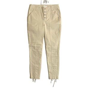 A.L.C. Pants Owen Lace-Up Ankle Pants Exposed Button Fly High Rise Sz 4 NWT